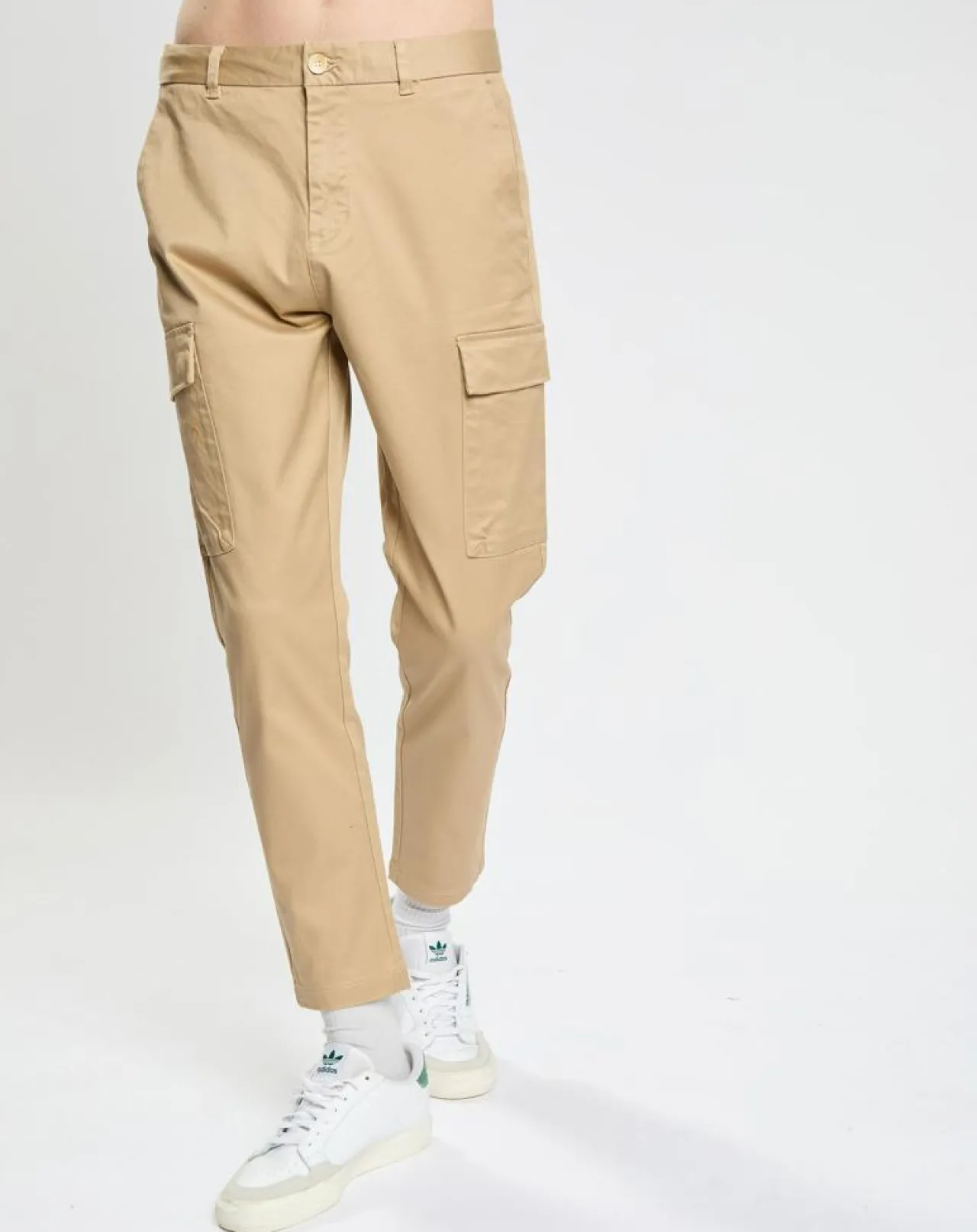 Pantalon cargo Regular Fit uni beige