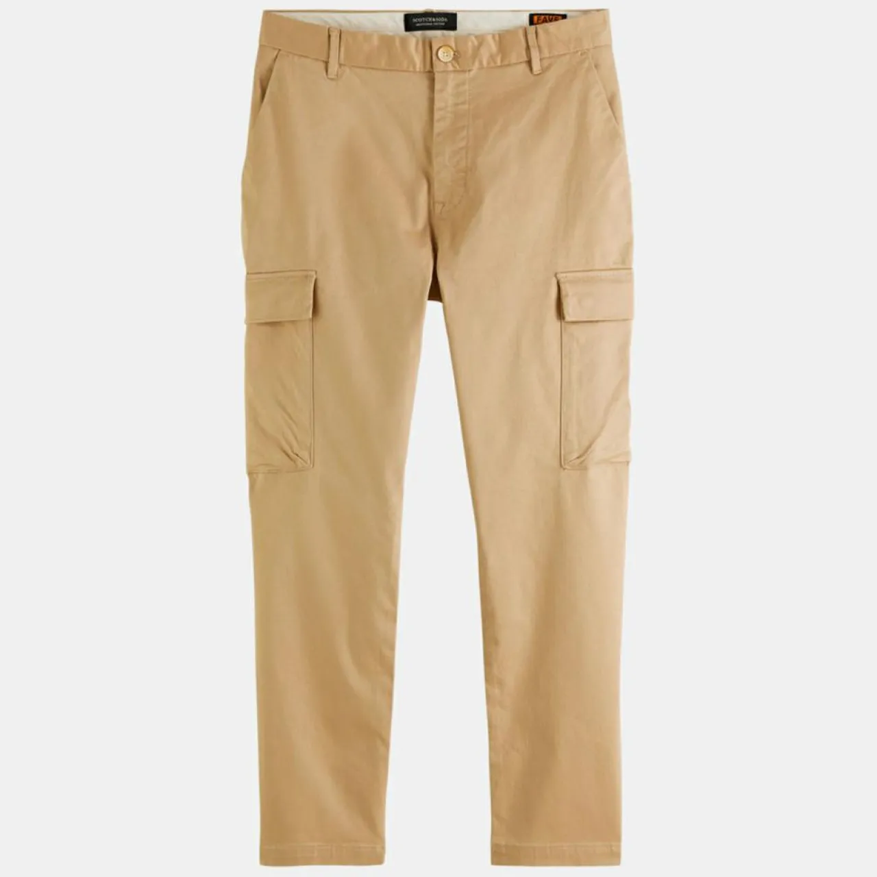 Pantalon cargo Regular Fit uni beige