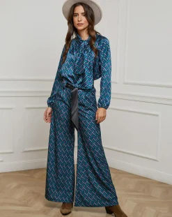 Pantalon Catherine pétrole