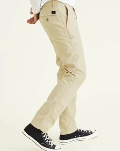 Pantalon chino Alpha Icon Tapered à rayures beige/blanc