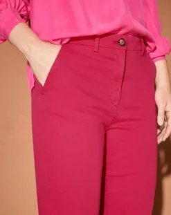 Pantalon chino Cyrilp rose foncé