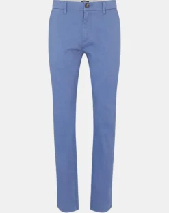 Pantalon chino en Coton bio droit Kutdroit bleu vintage
