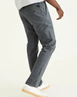 Pantalon chino en Coton Bio Alpha Icon Tapered à carreaux gris