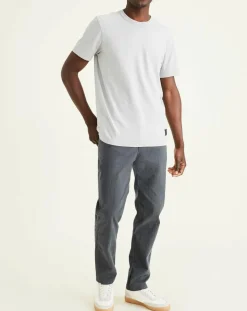 Pantalon chino en Coton Bio Alpha Icon Tapered à carreaux gris