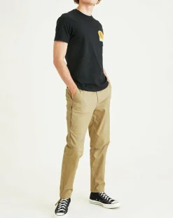 Pantalon chino en Coton Bio Mobile Icon Tapered beige foncé