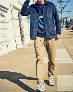 Pantalon chino en Coton Bio Mobile Icon Tapered beige foncé