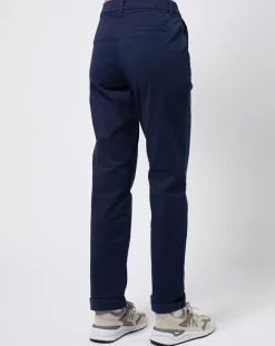 Pantalon chino en Coton mélangé classique bleu marine