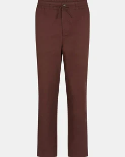 Pantalon chino jogging en Coton Nujog marron foncé