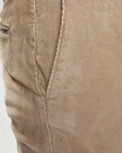 Pantalon Chino Slim Fit en Velours côtelé beige