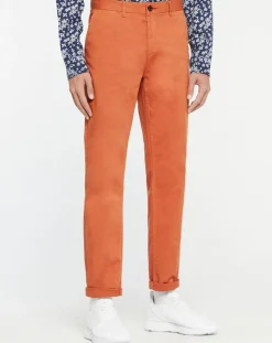 Pantalon chino Slim Fit Stuart Garment Dyed orange