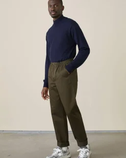 Pantalon chino slim Jory kaki