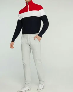 Pantalon chino slim Popplin Stretch gris clair