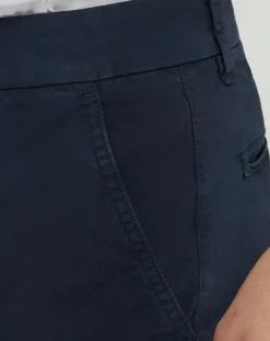 Pantalon chino slim Popplin Stretch bleu marine