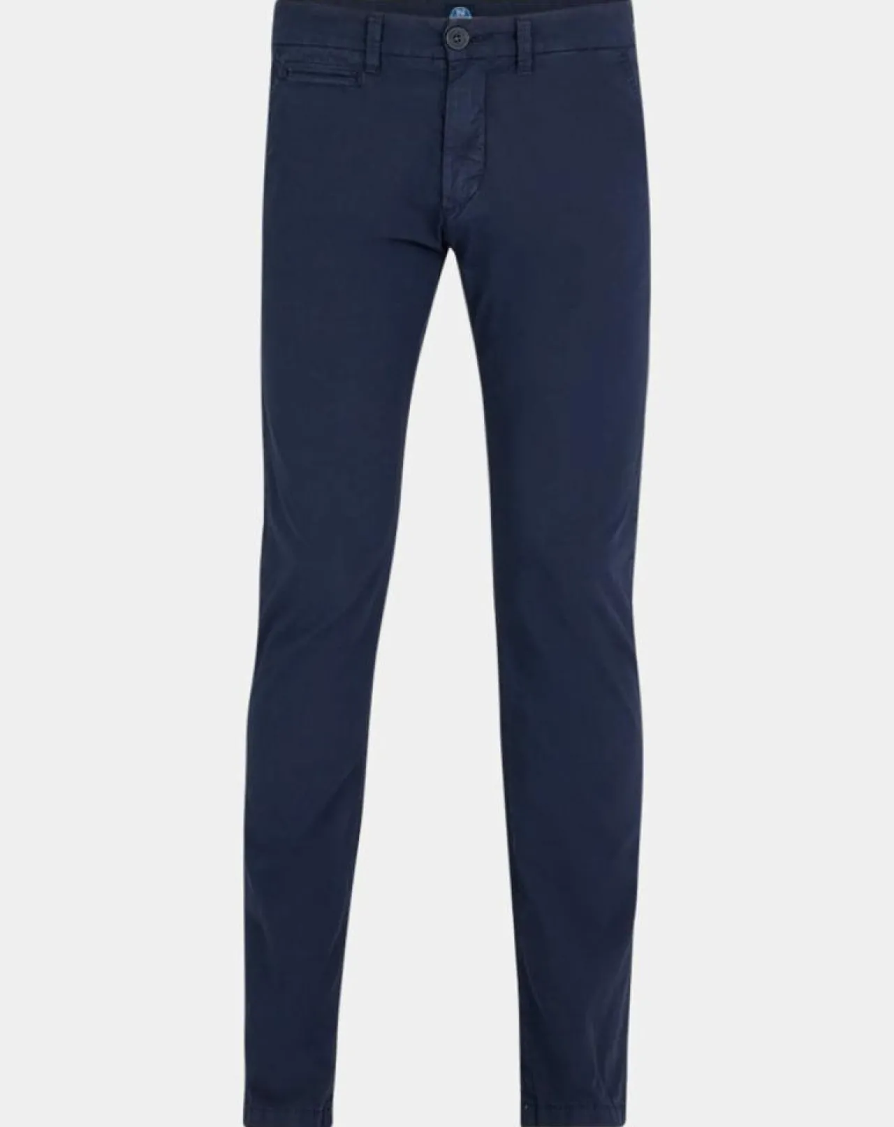 Pantalon chino slim Popplin Stretch bleu marine