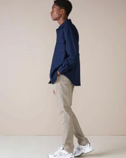 Pantalon chino slim Porths à carreaux beige