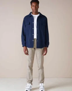 Pantalon chino slim Porths à carreaux beige