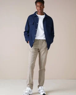 Pantalon chino slim Porths à carreaux beige