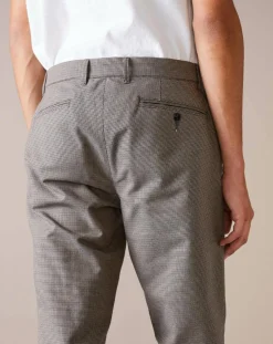 Pantalon chino slim Porths micro carreaux taupe