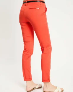 Pantalon Chino slim rouge