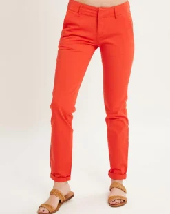 Pantalon Chino slim rouge