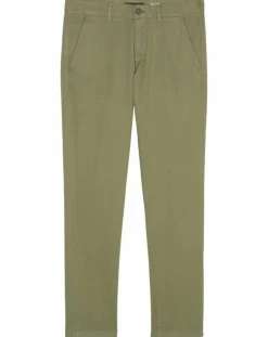 Pantalon Coton Bio Stig Tappered Leger kaki clair