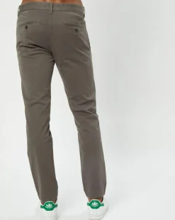 Pantalon Coton Bio Stig Tappered Leger gris foncé