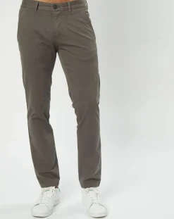 Pantalon Coton Bio Stig Tappered Leger gris foncé