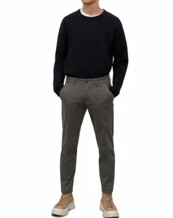 Pantalon Coton Bio Stig Tappered Leger gris foncé