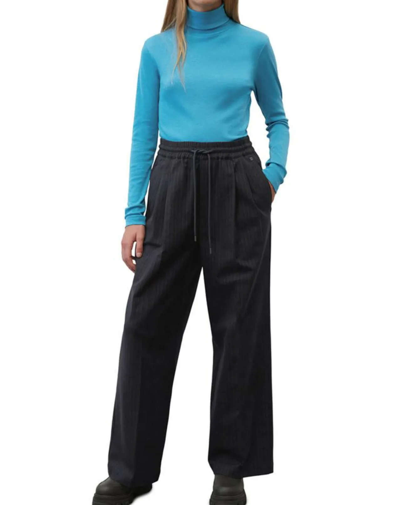 Pantalon de costume à rayures noir