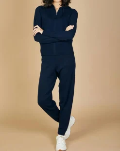 Pantalon de Jogging en Laine & Cachemire Olivia nuit/marine