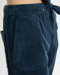 Pantalon de Jogging en Velours de côtelé bleu marine