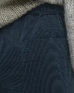 Pantalon de Jogging en Velours de côtelé bleu marine