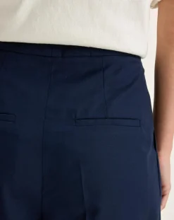 Pantalon de tailleur 100% Laine Tom naval