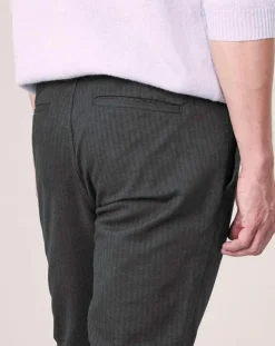 Pantalon Dinan à rayures kaki