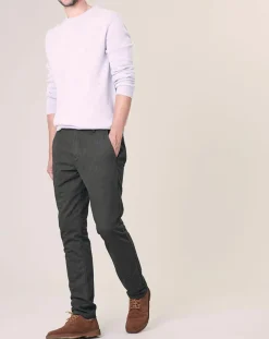 Pantalon Dinan à rayures kaki