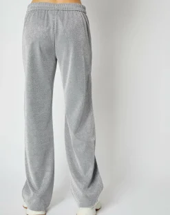 Pantalon Emmie effet pailleté argenté