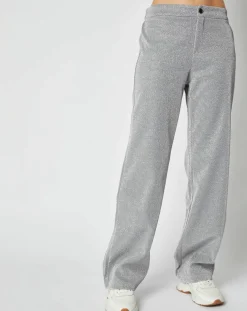 Pantalon Emmie effet pailleté argenté