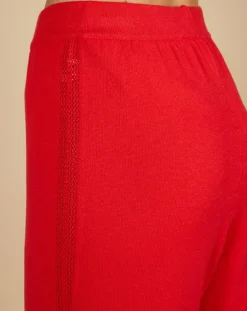 Pantalon en Coton & Cachemire Salomé groseille
