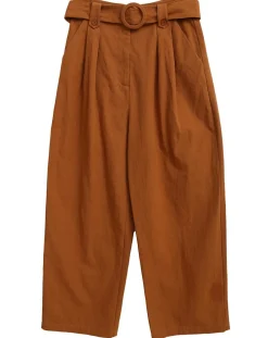 Pantalon en Coton & Lin Jeanne brique