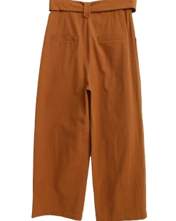 Pantalon en Coton & Lin Jeanne brique