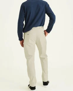 Pantalon en Coton Bio Mobile Icon Tapered beige