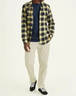 Pantalon en Coton Bio Mobile Icon Tapered beige