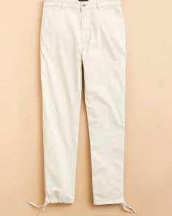 Pantalon en Coton Bio Mobile Icon Tapered beige
