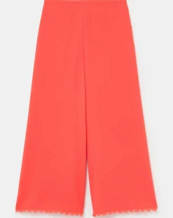 Pantalon en crêpe corail