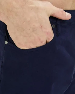 Pantalon en denim uni bleu