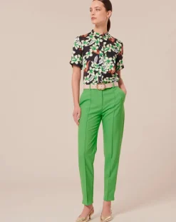 Pantalon en Laine froide mélangée vert