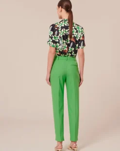 Pantalon en Laine froide mélangée vert