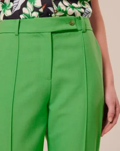 Pantalon en Laine froide mélangée vert
