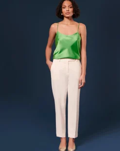 Pantalon en Laine froide mélangée ecru