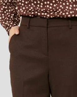 Pantalon en Laine mélangée Philippa chocolat